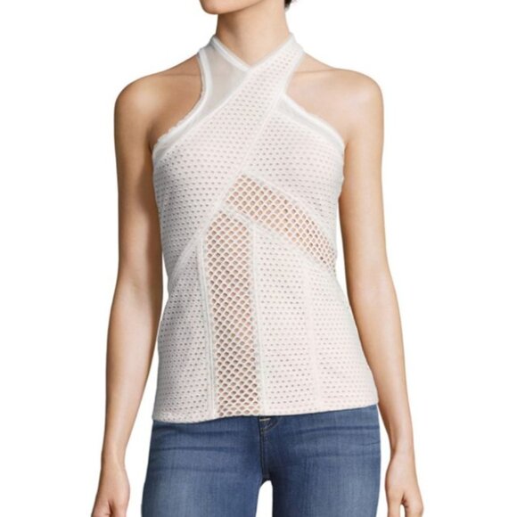 BCBG Kaitlin Knit White Top - Picture 1 of 5